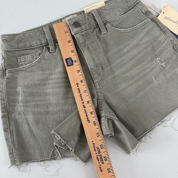 Universal Thread Vintage Midi Stretch Shorts Dusty Olive Green Women's 2 / 26 - Picture 9 of 12
